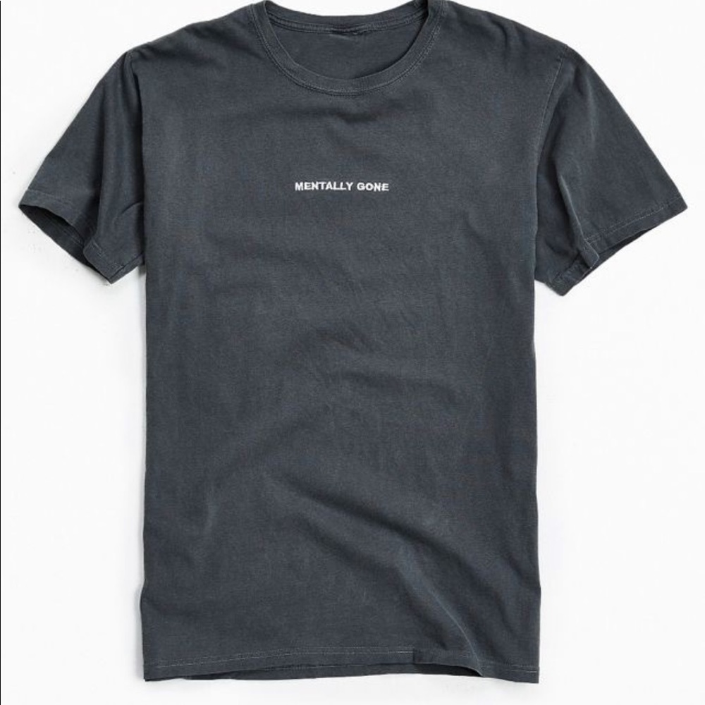 Urban Outfitters dark grey mentally gone tee shirt